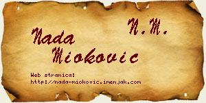 Nada Mioković vizit kartica